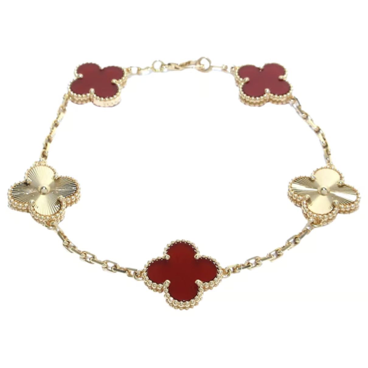 Vintage alhambra pink gold bracelet Van Cleef & Arpels Red in Pink gold - 35241649 | Vestiaire Collective (Global)
