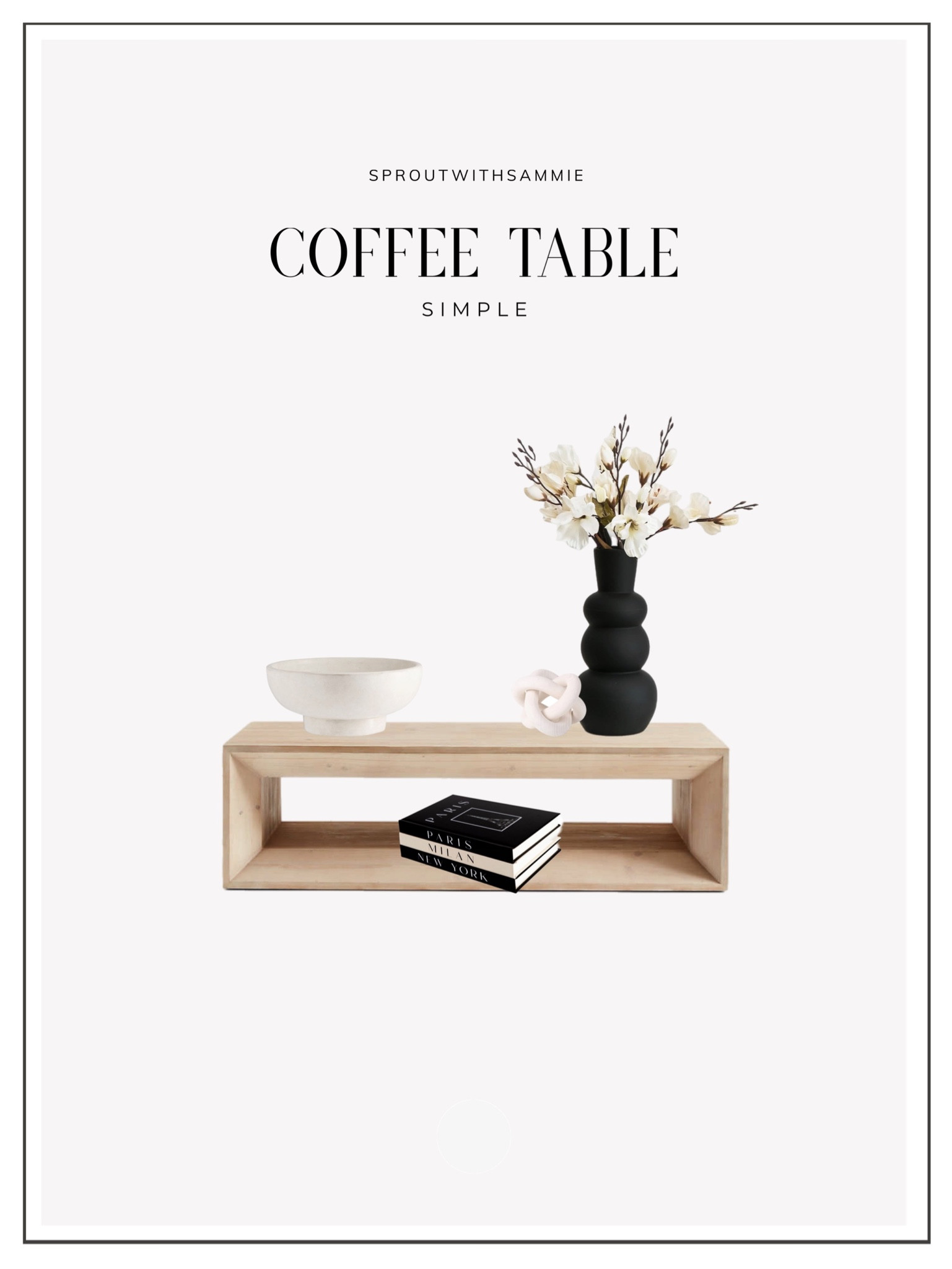 Simple Coffee Table Decor | Transitional Home | Neutral Living Room | Wood Coffee Table | Black Vase | Ceramic Bowl | Decorative Books

#LTKfindsunder50 #LTKfindsunder100 #LTKhome