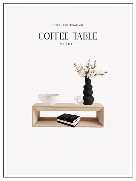 Simple Coffee Table Decor | Transitional Home | Neutral Living Room | Wood Coffee Table | Black Vase | Ceramic Bowl | Decorative Books

#LTKfindsunder50 #LTKfindsunder100 #LTKhome
