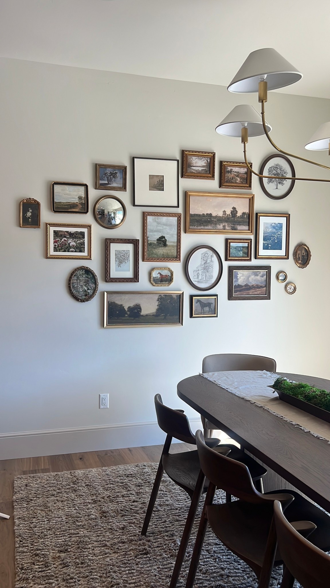This gallery wall in the dining room is a total show stopper & one of my favorite corners in the house. 🖼️ ✨ 

Made from a mix of prints & styles with all different frame sizes, colors and styles. It’s proof that curated chaos can feel chic, and beautiful design doesn’t have to be perfectly matched to make a statement. 


#LTKSaleAlert #LTKHome #LTKFindsUnder100