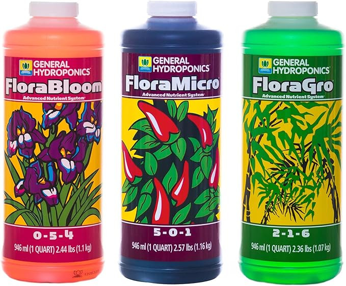 General Hydroponics Flora Series: FloraMicro, FloraBloom, FloraGro - 3-Part Hydroponic Nutrient S... | Amazon (US)