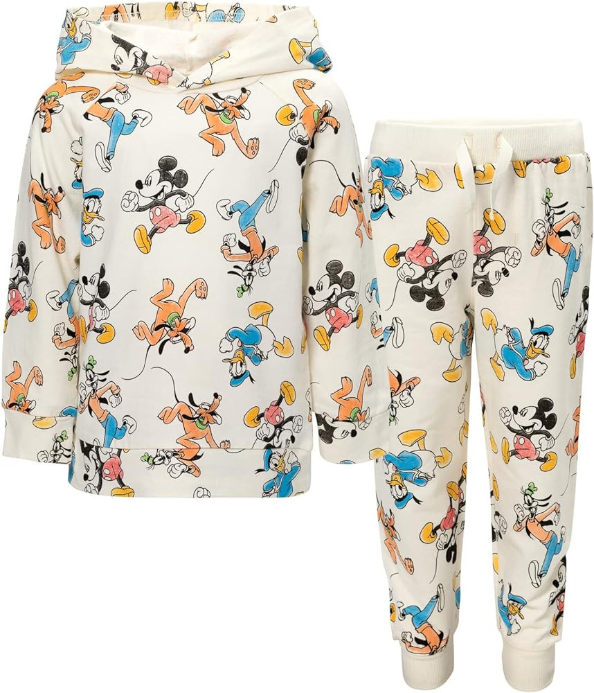 Disney Mickey Mouse Donald Duck Goofy Pluto French Terry Pullover Hoodie and Set Infant to Big Ki... | Amazon (US)