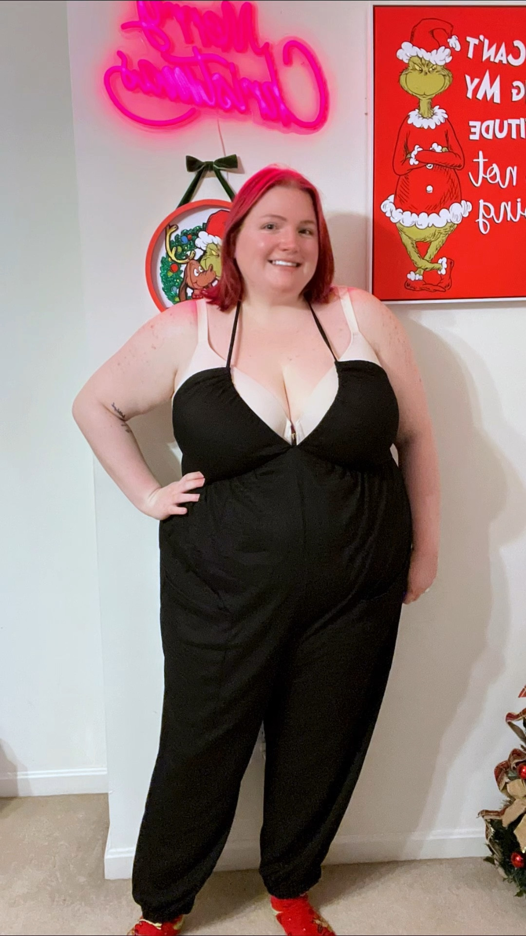 WDIRARA Plus Size Halter Backless Jumpsuit Try On! Perfect for tropical vacations 

#LTKPlusSize #LTKSeasonal #LTKFindsUnder50