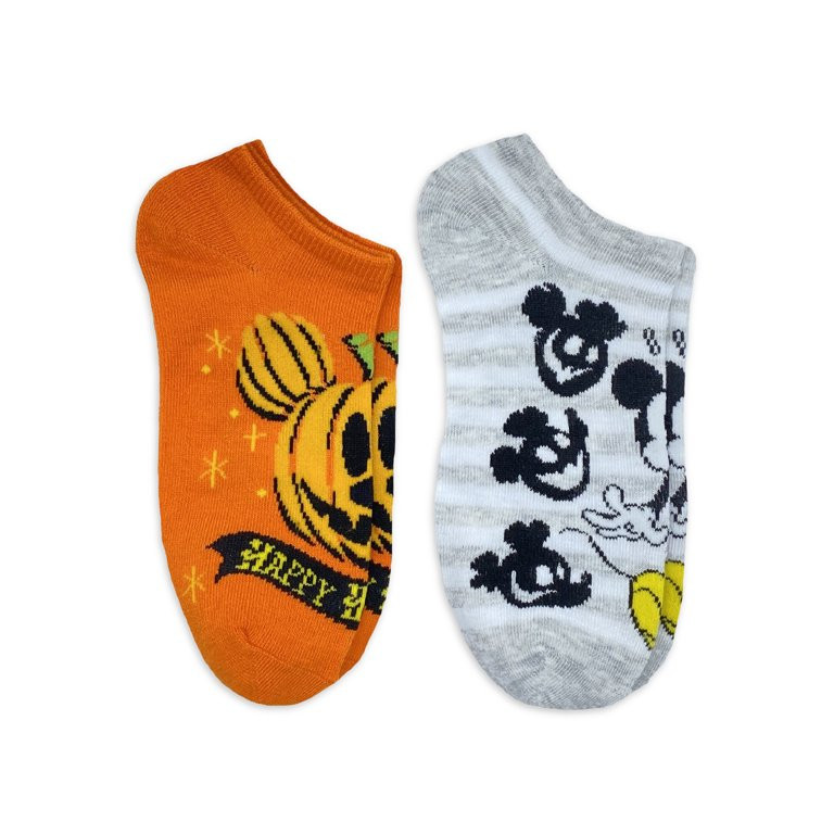 Mickey Mouse Halloween Women's No Show Socks, 2-Pack, Size 4-10 | Walmart (US)