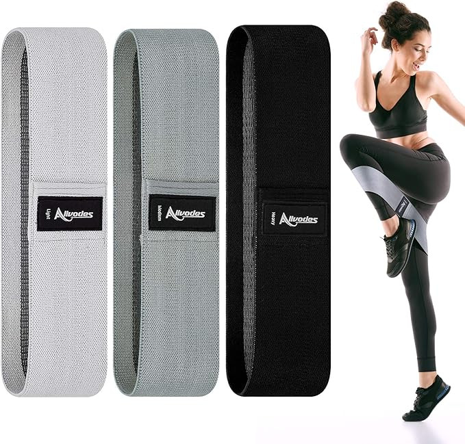 Allvodes Booty Bands, Fabric Resistance Bands for Legs and Butt, Non Slip Exercise Bands for Wome... | Amazon (US)