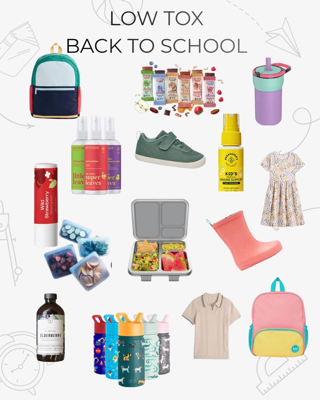 It's that time of year again! 🍎✨
If you’re a low-tox momma prepping for back-to-school—especially if you're sending a little one to kindergarten for the first time like we are 😭—you know this season is so emotional. The mix of excitement and anxiety is real!

My goal this year is to make the transition as clean and healthy as possible. I’ve rounded up all our non-toxic must-haves for the school year, from safe snack bars and germ-fighting sprays to sustainable lunch gear and the perfect school shoes.

We’re sharing our entire "Low Tox Back to School" list in one place, so you don't have to hunt for clean options.

Let's make this year healthy and exciting! 🚌

#LowToxLiving #BackToSchool #MomLife #KindergartenReady #CleanLivingForKids #NonToxicHome #LTKBackToSchool

#LTKmomlife #LTKKids #LTKHome