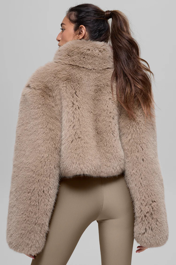 Opulent Faux Fur Cropped Jacket | Alo Yoga (US)