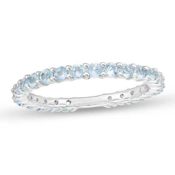 Swiss Blue Topaz Eternity Band in Sterling Silver|Zales | Zales