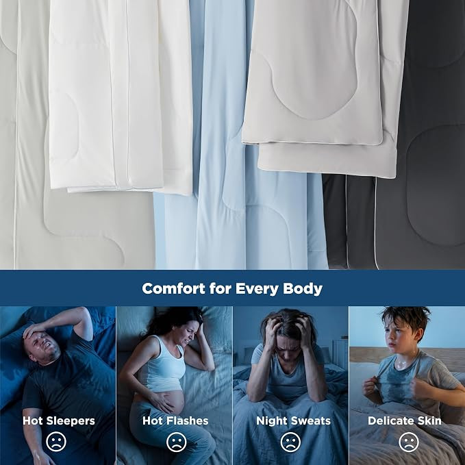 Bedsure Cooling Blanket for Night - Summer Blanket for Sleeping, Ice Breathable and Lightweight G... | Amazon (UK)