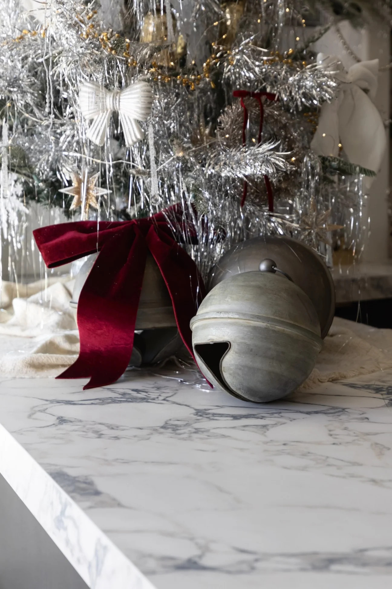 Rustic Oversized Bell - Silver - 3 Sizes | THELIFESTYLEDCO