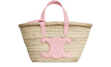 Teen triomphe celine classic panier in palm leaves and calfskin - CELINE | 24S (APAC/EU)