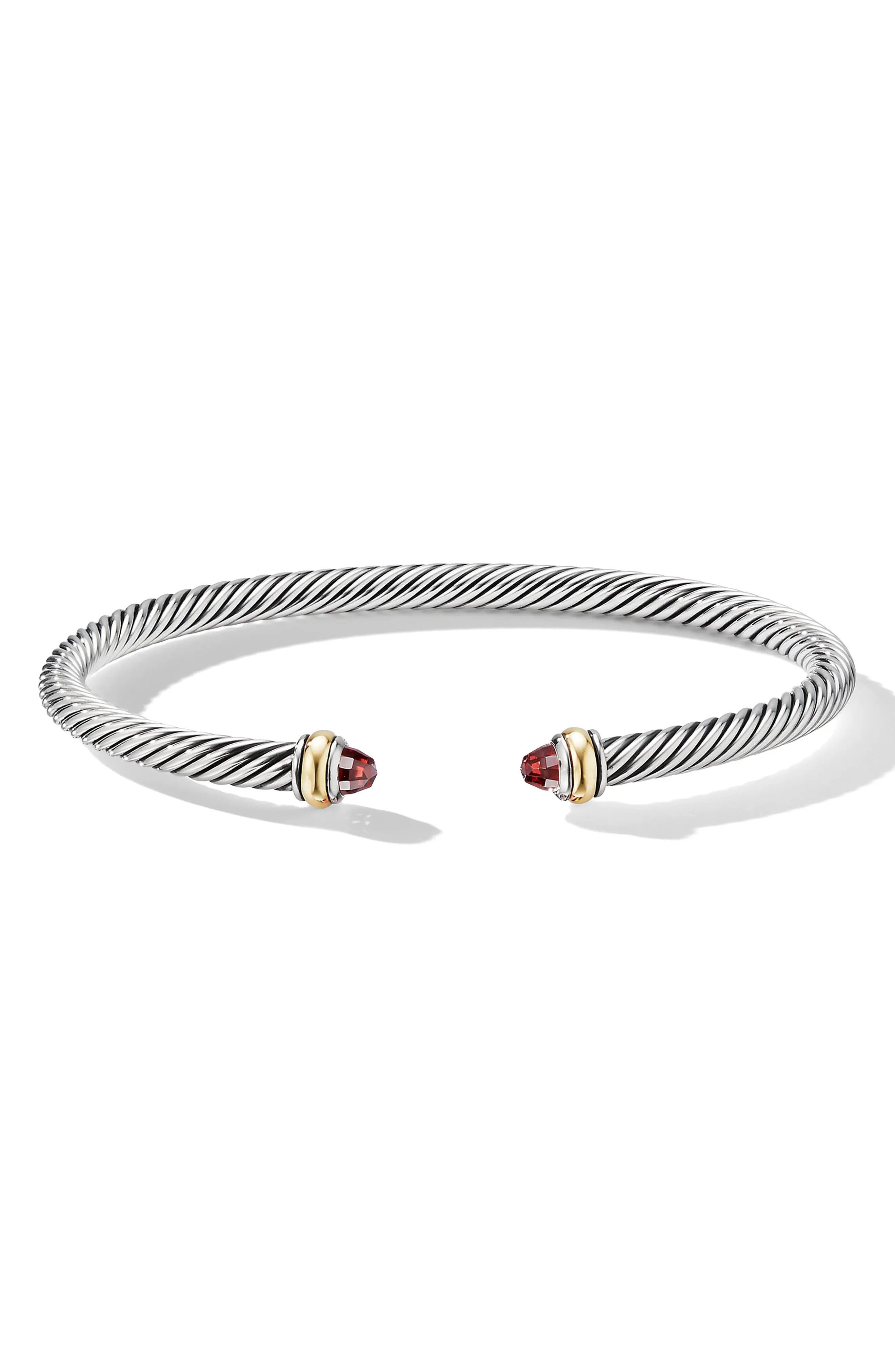 Women's David Yurman 4mm Cable Classic Bracelet With 18K Gold & Semiprecious Stones | Nordstrom
