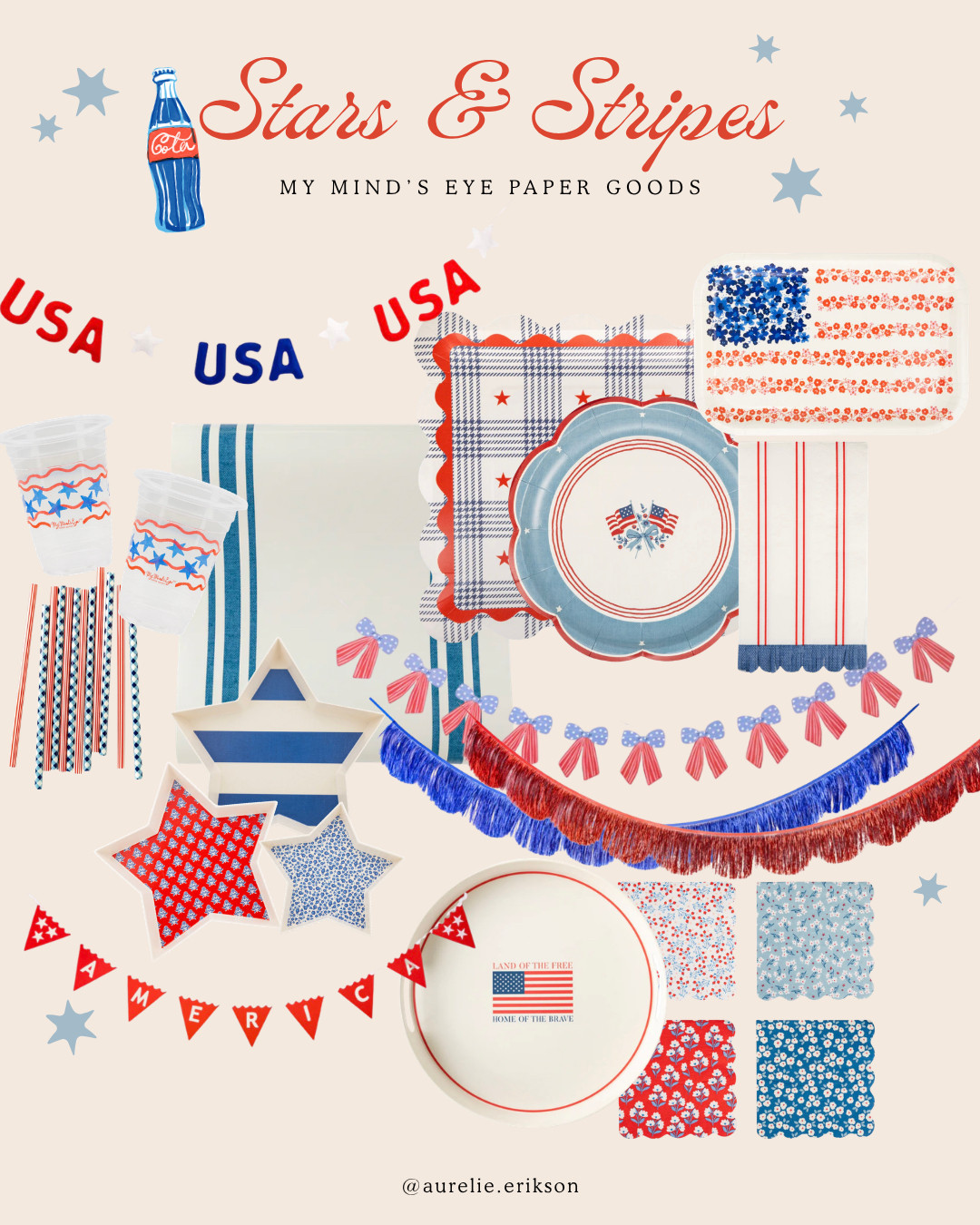 Red, white & cute 🇺🇸 sharing the sweetest My Mind’s Eye Americana paper goods + hosting essentials for all your 4th of July celebrations. 

 #LTKSeasonal #LTKHome #LTKKids