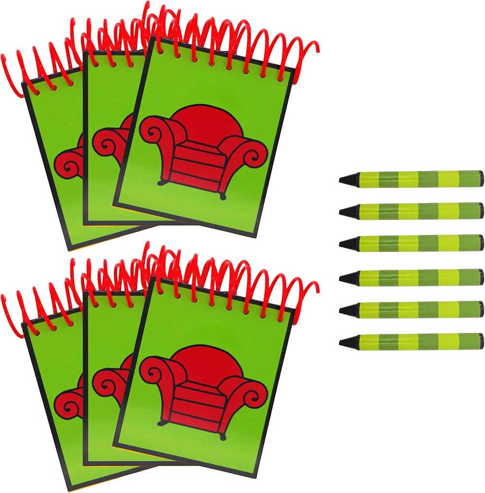 ASVP Shop STEVE - Handy Dandy Notebooks - Pack of 6 Notebooks With 6 Black Crayons | Amazon (US)