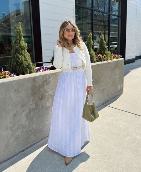 Modest spring outfit, white maxi dress, spring outfit idea 

#LTKstyletip