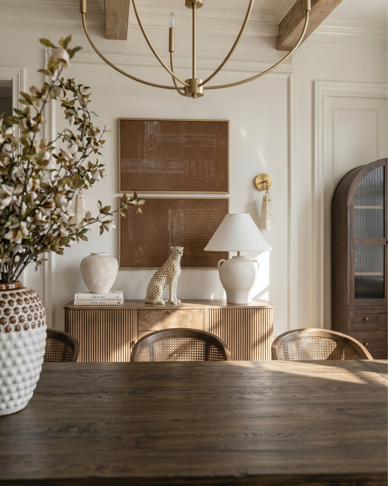 * upholstered bed cream textured fabric
* channel tufted bed neutral
* boucle bench ivory curved modern
* ribbed wood nightstands dark walnut
* curved wood dresser fluted front
* modern vintage dresser brass hardware
* boucle accent chair cream wood legs
* brass chandelier modern candle style
* gold minimalist chandelier linear arms
* brass wall sconces stone shade
* alabaster wall sconces gold
* ceramic table lamp cream base white shade
* moody floral wall art large canvas
* gold scalloped wall mirrors
* decorative ceramic vase large neutral
* greenery stems in ceramic vase
* black and brown patterned throw pillow
* stacked neutral coffee table books
* decorative stone bowl tray
* white duvet cover luxury hotel style
* chunky knit throw blanket brown
* neutral throw blanket layered bedding
* white pillows minimal bedding
* textured cream bed upholstery
* brown cream geometric area rug
* diamond pattern rug neutral tones
* vintage inspired rug brown beige
* neutral bedroom ideas
* beige and brown bedroom decor
* luxury neutral bedroom
* organic modern home decor
* cozy minimalist bedroom
* designer inspired bedroom
* timeless bedroom design
* Rectangular wood dining table
* Solid wood pedestal dining table
* Dark walnut dining table
* Traditional farmhouse dining table
* Cane back dining chairs
* Woven rattan dining chairs
* Upholstered seat dining chairs
* Mid-century traditional dining chairs
* Wooden sideboard cabinet
* Fluted wood sideboard
* Vintage-style display cabinet / hutch


#LTKHome #LTKSaleAlert