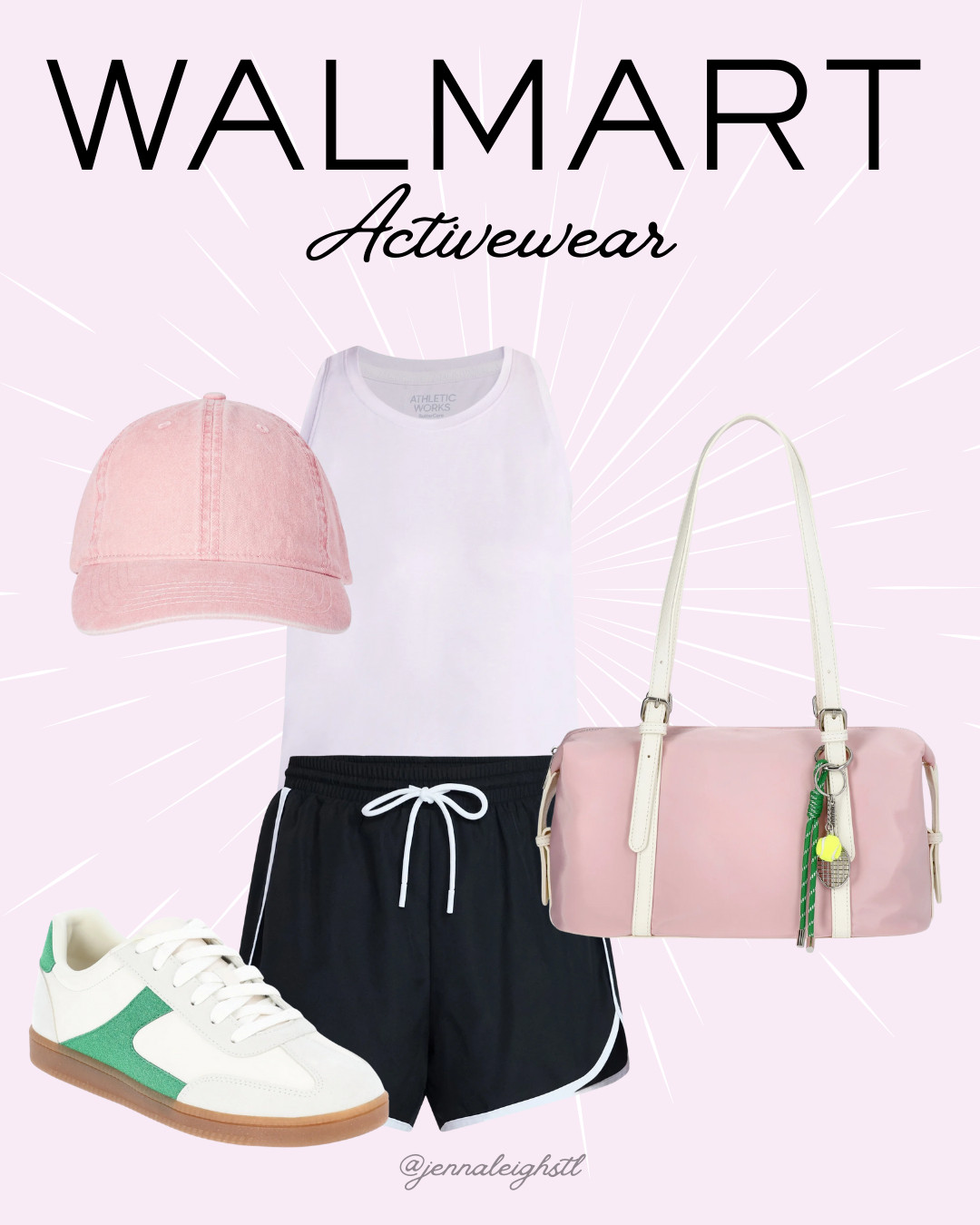 An easy activewear look starting with a simple base and finished with fun accessories to add personality and style. 

 #LTKmomlife #LTKActive #LTKMidsize
