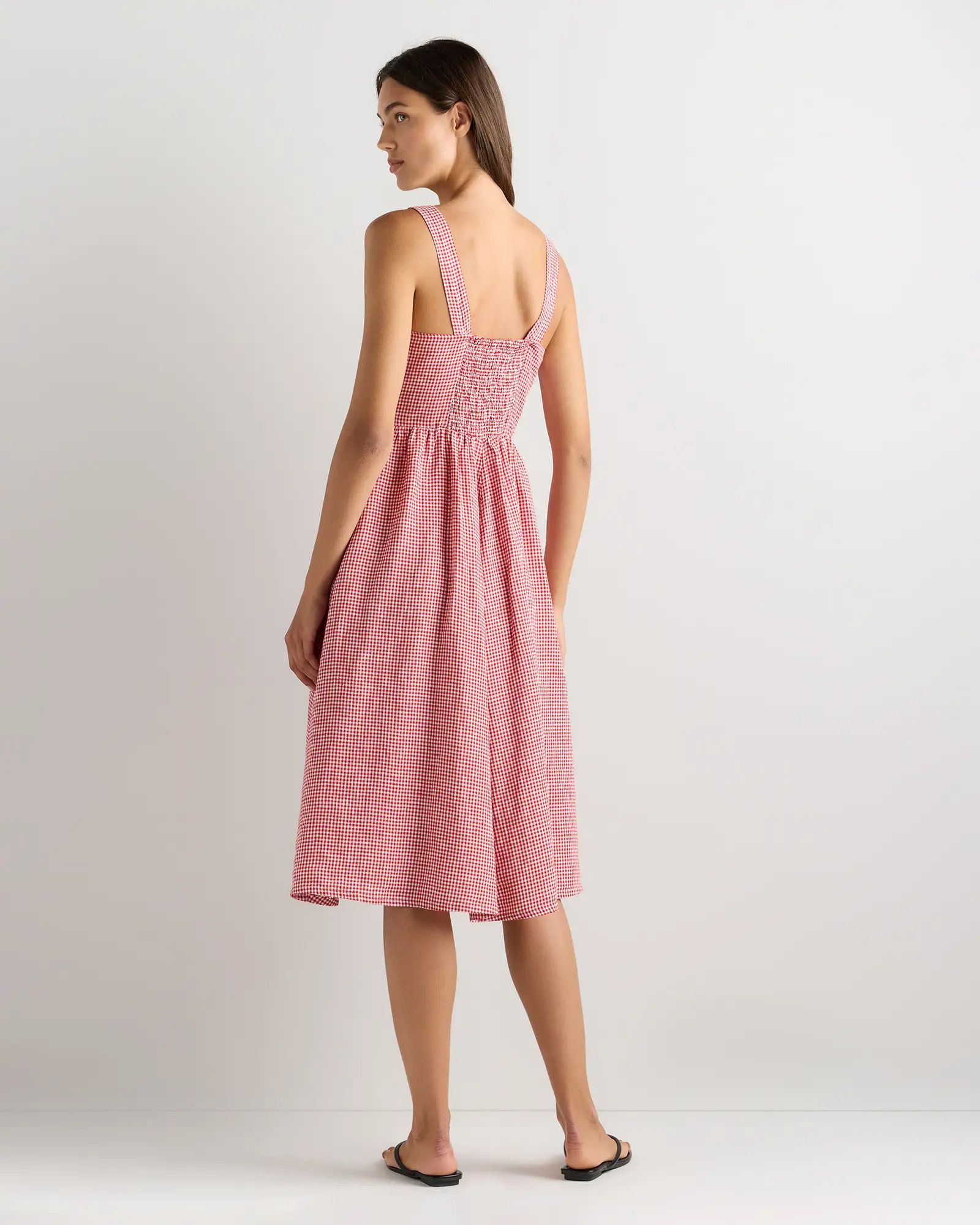 100% European Linen Fit & Flare Midi Dress | Quince