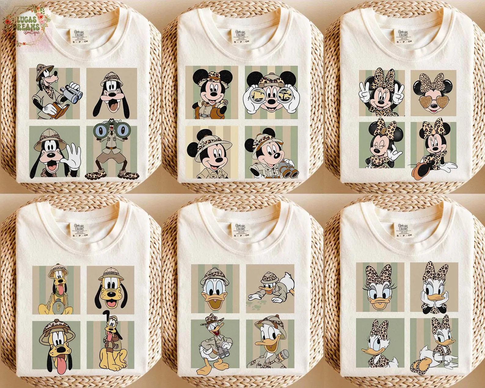 Comfort Colors Safari Mickey and Friends Shirt, Leopard Minnie Mouse Shirt, Animal Kingdom Shirt,... | Etsy (Global)