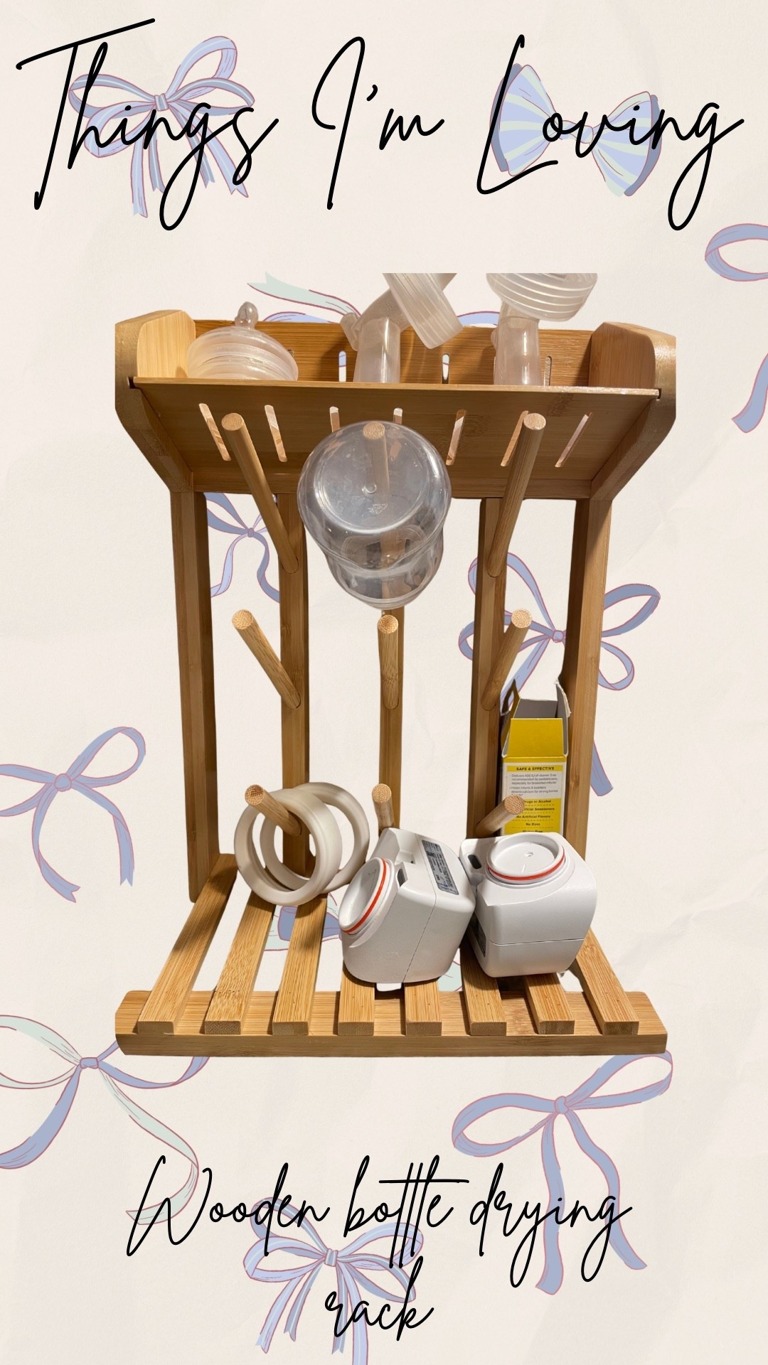 Wooden baby bottle drying rack 

#LTKBump #LTKHome #LTKBaby