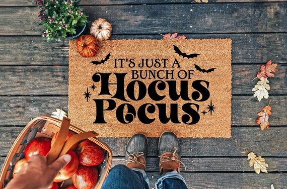 Hocus Pocus Doormat Hocus Pocus Decor Just a Bunch of Hocus - Etsy | Etsy (US)