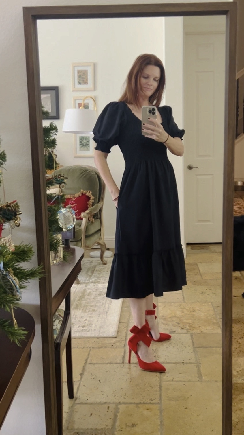white christmas dresses The Scarlett Nap Dress in Red Diamond Rose XXXS main image 0