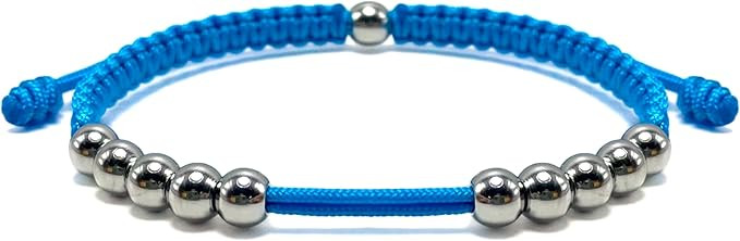 LAMIBEE Golf Stainless Steel 10 Beads Score Counter Bracelet, Golf Stroke Count Bracelet, Resizab... | Amazon (US)