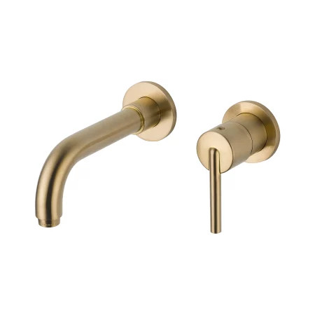 Delta T3559LF-CZWL Champagne Bronze Trinsic 1.2 GPM Wall Mounted Bathroom Faucet Less drain Assembly | Build.com, Inc.