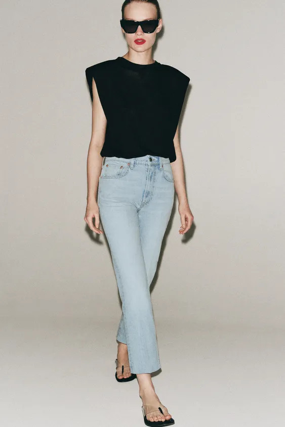 ZW COLLECTION MID-WAIST BOOTCUT JEANS | Zara UK