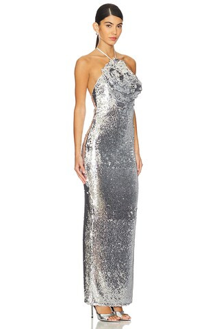 Lilium Gown in Silver | Revolve Clothing (Global)