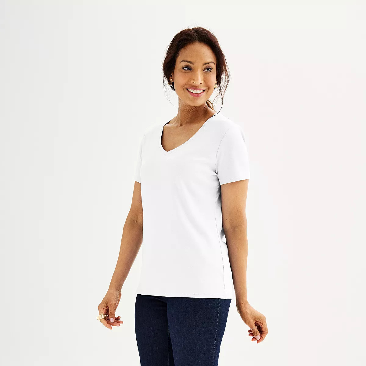 Women's Croft & Barrow® Essential V-Neck Tee | Kohl's