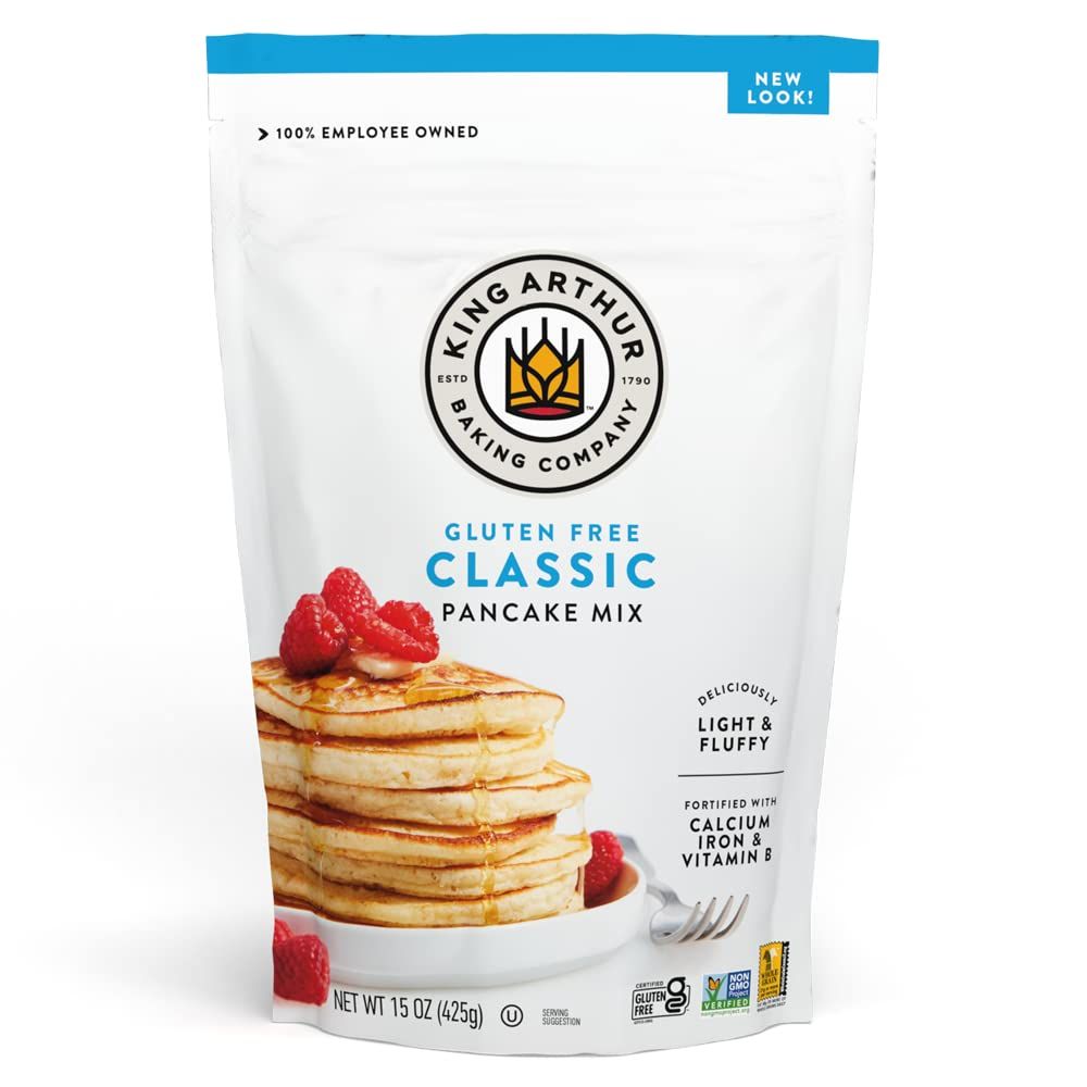 King Arthur, Gluten Free Classic Pancake Mix, Certified Gluten-Free, Non-GMO Project Verified, Ce... | Amazon (US)