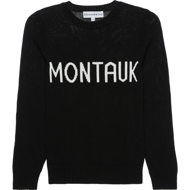 Ellsworth + Ivey | Women's Montauk Sweater, (Black, Size Large) | Maisonette | Maisonette