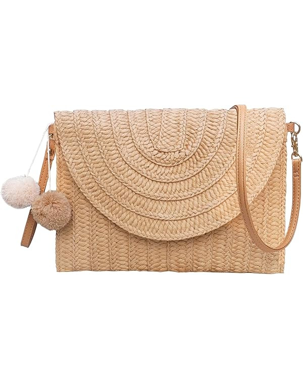 Dailyacc Straw Shoulder Bag For Women Woven Purse Beach Envelope Clutch Straws Wallet | Amazon (US)