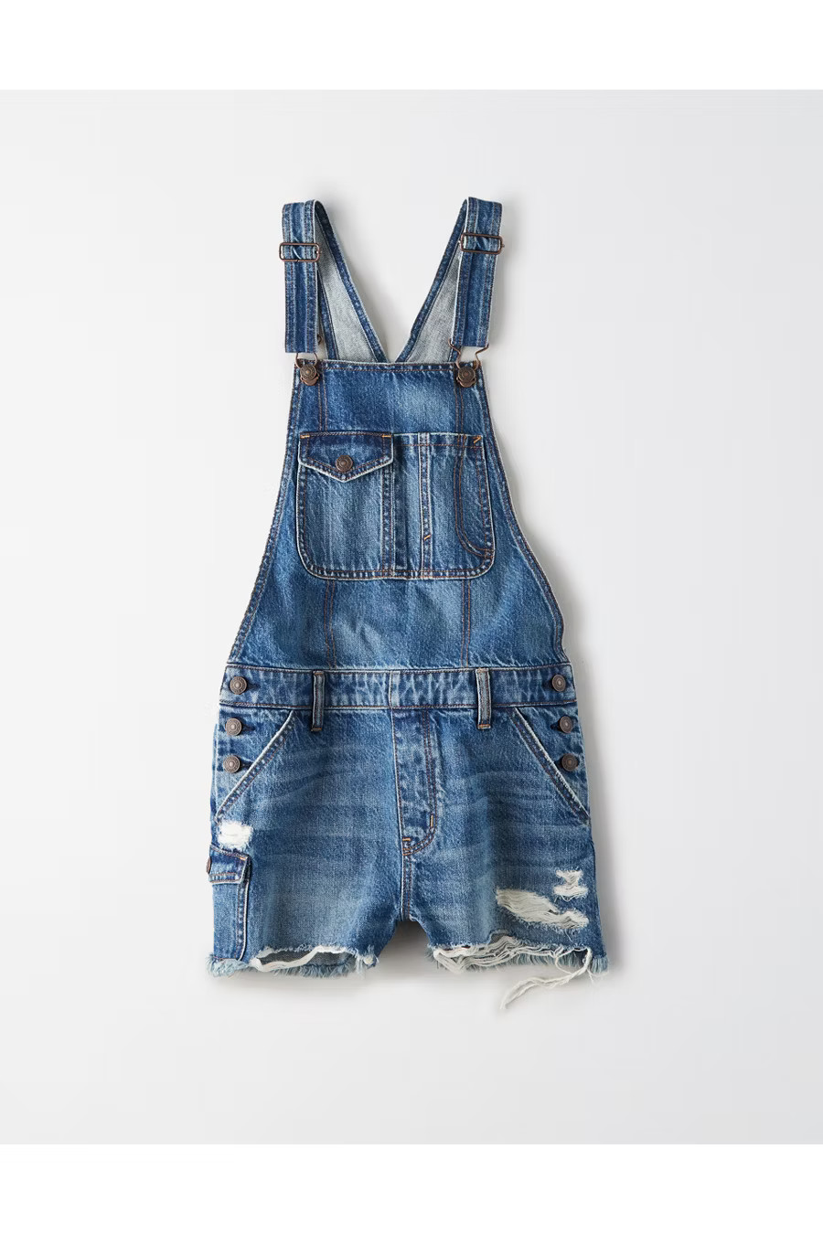 AE Denim Tomgirl Short Overall | American Eagle Outfitters (US & CA)