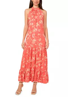 Vince Camuto Women's Floral Printed Halter Chalis Dress | Belk