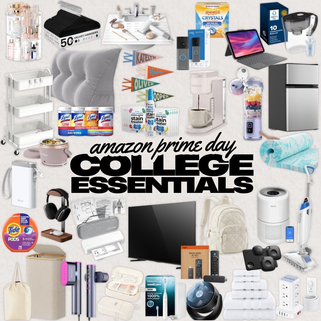 🎓✨ College essentials and dorm shopping can be SO overwhelming (and expensive 😅). Prime Day is the BEST time to grab these deals before move-in! 🛒🎉 Shop my list now! 

#PrimeDayFinds #CollegeEssentials

#LTKSaleAlert #LTKKids #LTKHome