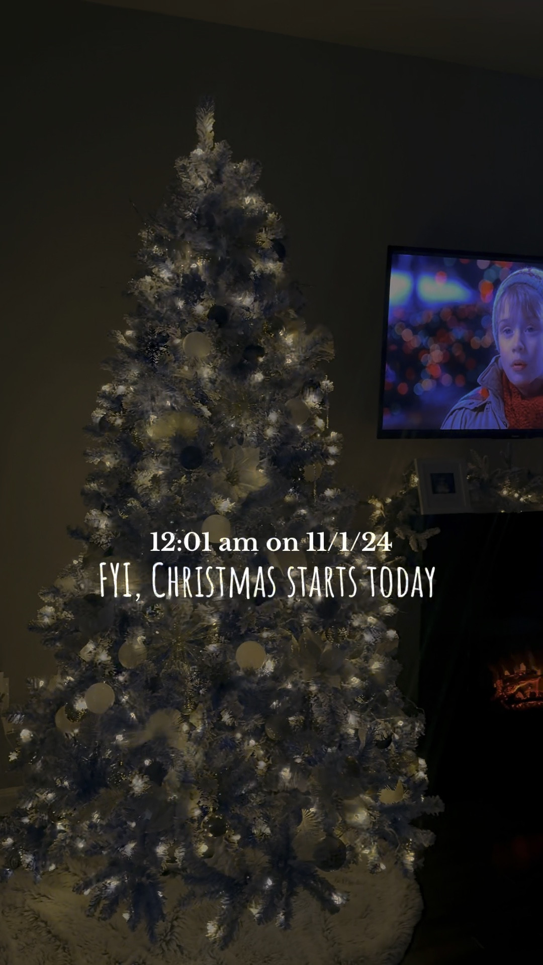 Halloween ended at midnight, and the Christmas spirit is already knocking! ✨ It’s only right to kick off the season with Home Alone and our gorgeous 7.5’ Duchess Blue Flock tree from @kingofchristmas!🦌🦌

Can’t wait to add the finishing touches on our entire home! Are we rushing it… or are we setting the perfect pace? 🙃  

P.S. we have a special surprise for you this holiday season! You can now use the King of Christmas link on our page to shop all of their beautiful Christmas trees, wreaths, and garland! 

#LTKHome #LTKSeasonal #LTKHoliday