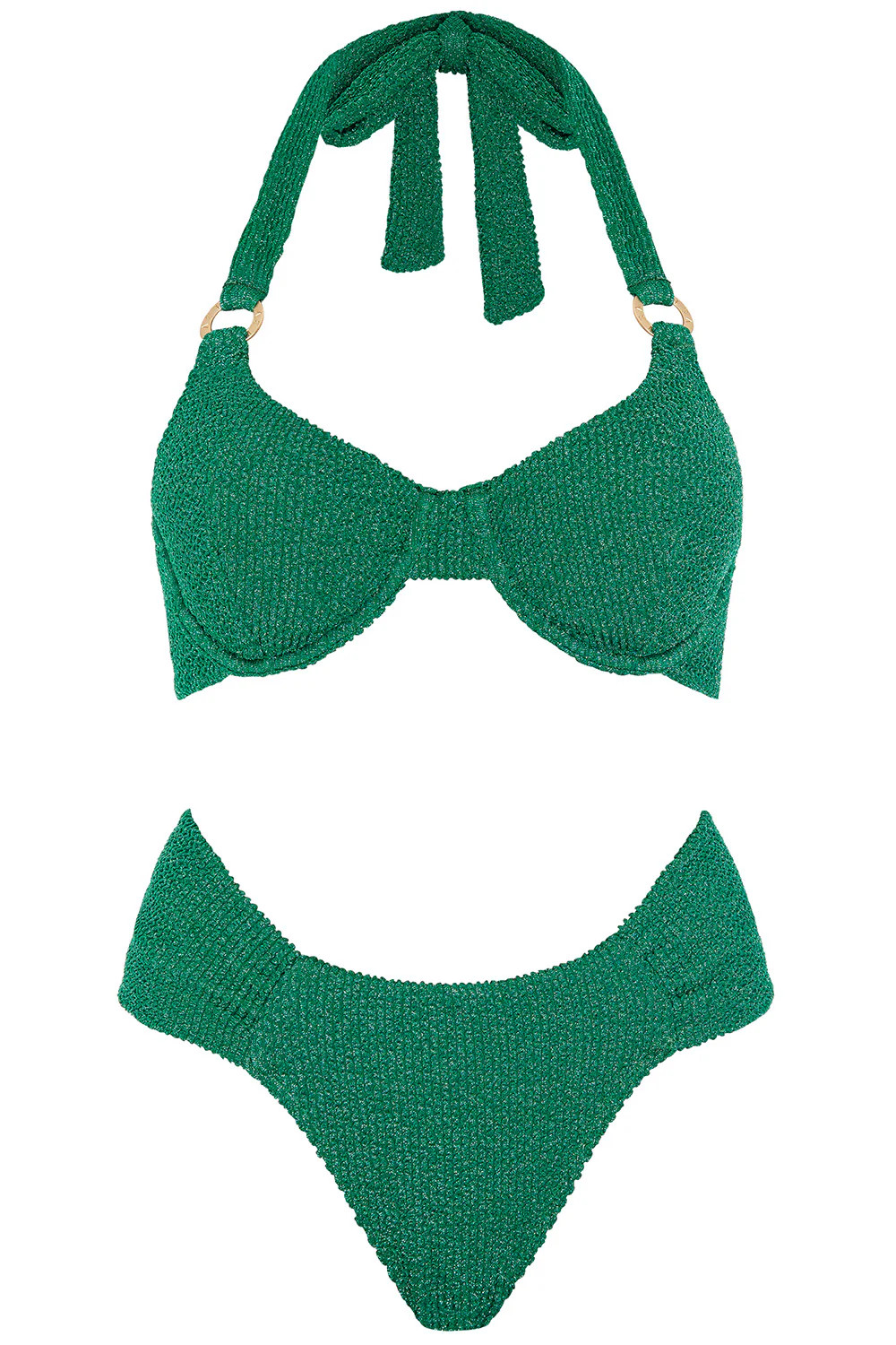Lolita Bikini Crinkle Green Set | VETCHY LLC