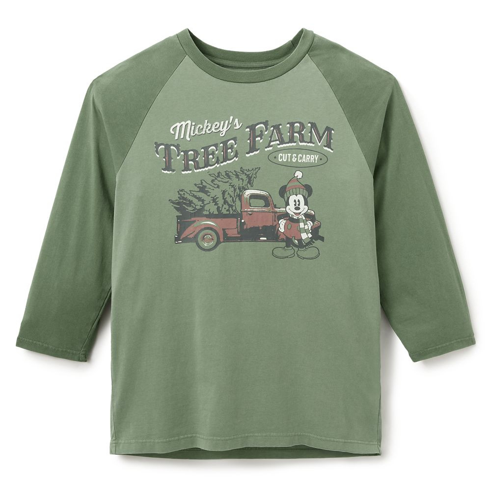 Mickey Mouse ''Mickey's Tree Farm'' Raglan T-Shirt for Adults | Disney Store