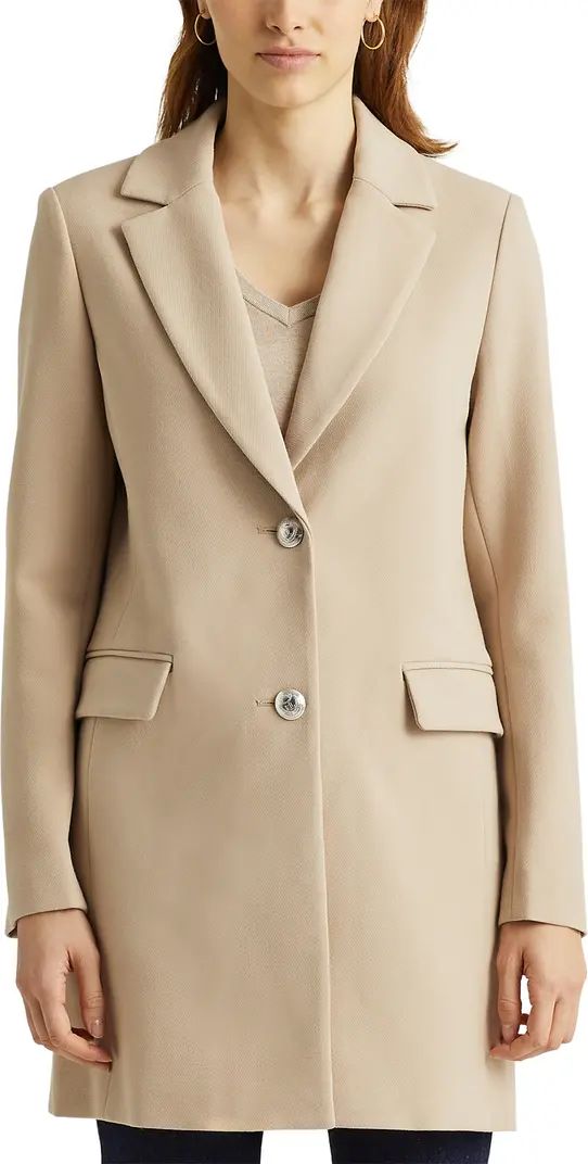 Longline Crepe Blazer Coat | Nordstrom