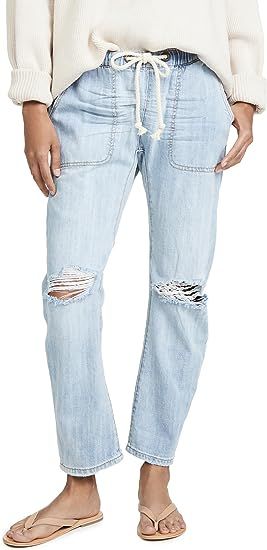 One Teaspoon Women's Shabbies Drawstring Boyfriend Jeans | Amazon (US)
