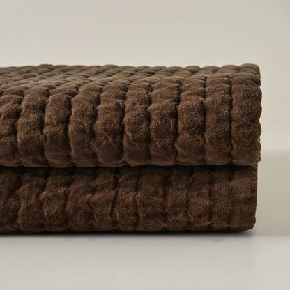 Cedar Audrey Velvet Block Print Quilt + Sham Set (King) | Magnolia