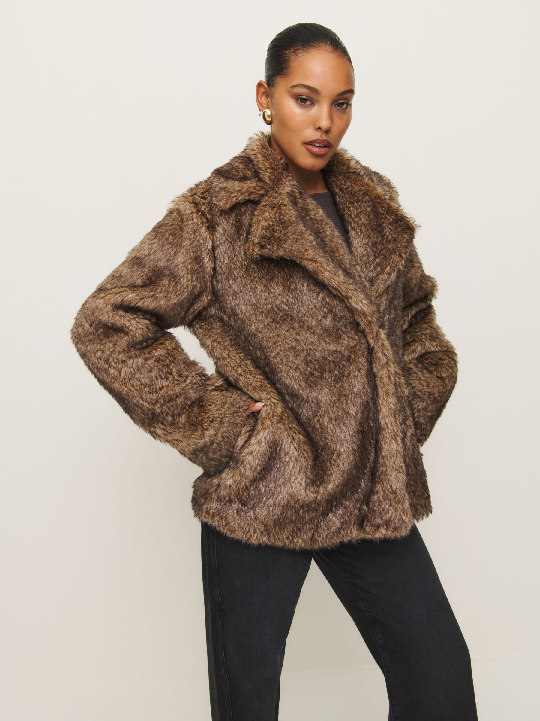 Ellie Faux Fur Coat | Reformation (Global)