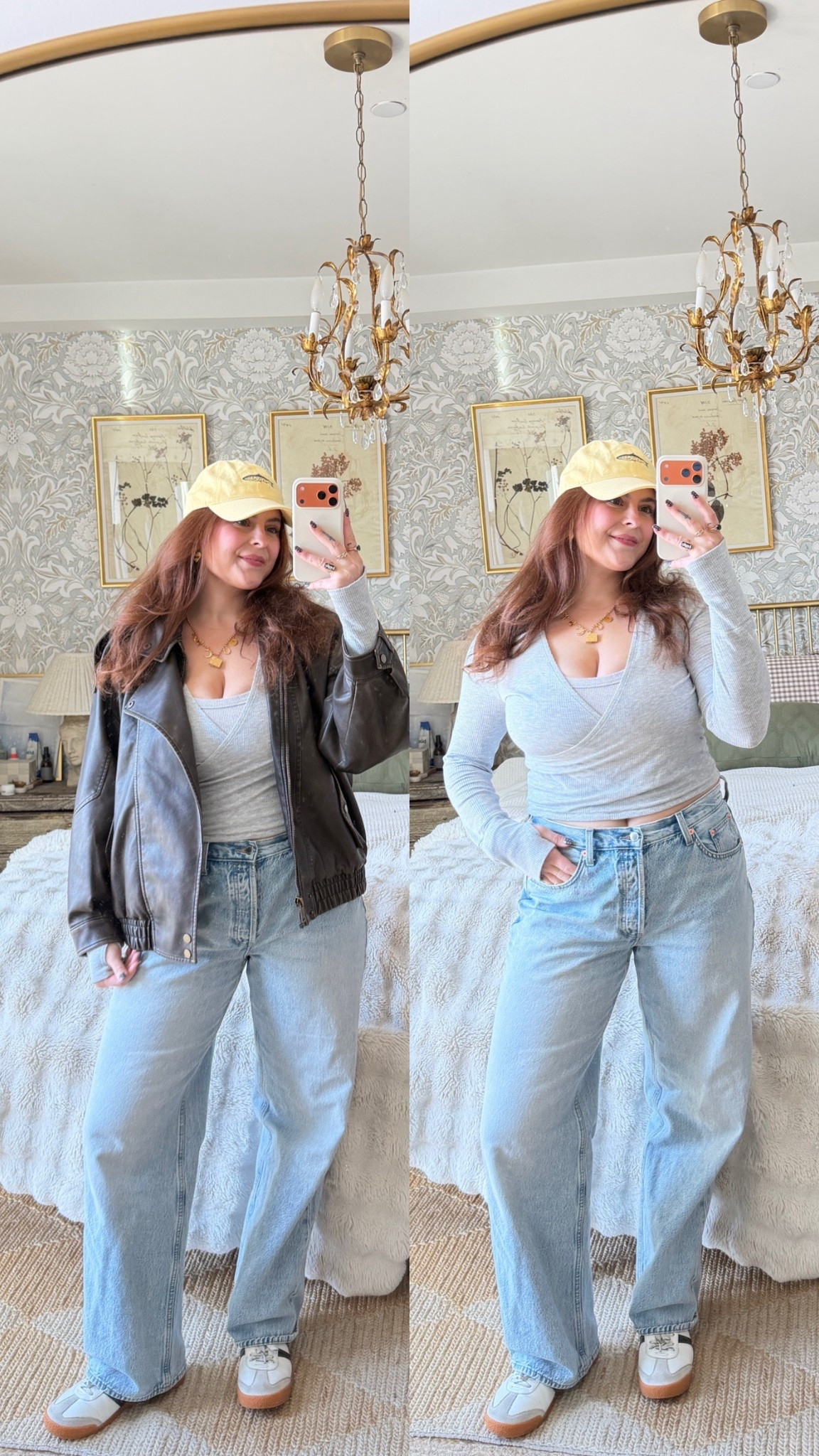 Aerie wrap top
Bomber jacket Abercrombie 


#LTKMidsize #LTKSeasonal #LTKmomlife