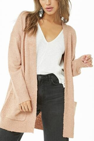 Open-Front Boucle Cardigan | Forever 21 (US)