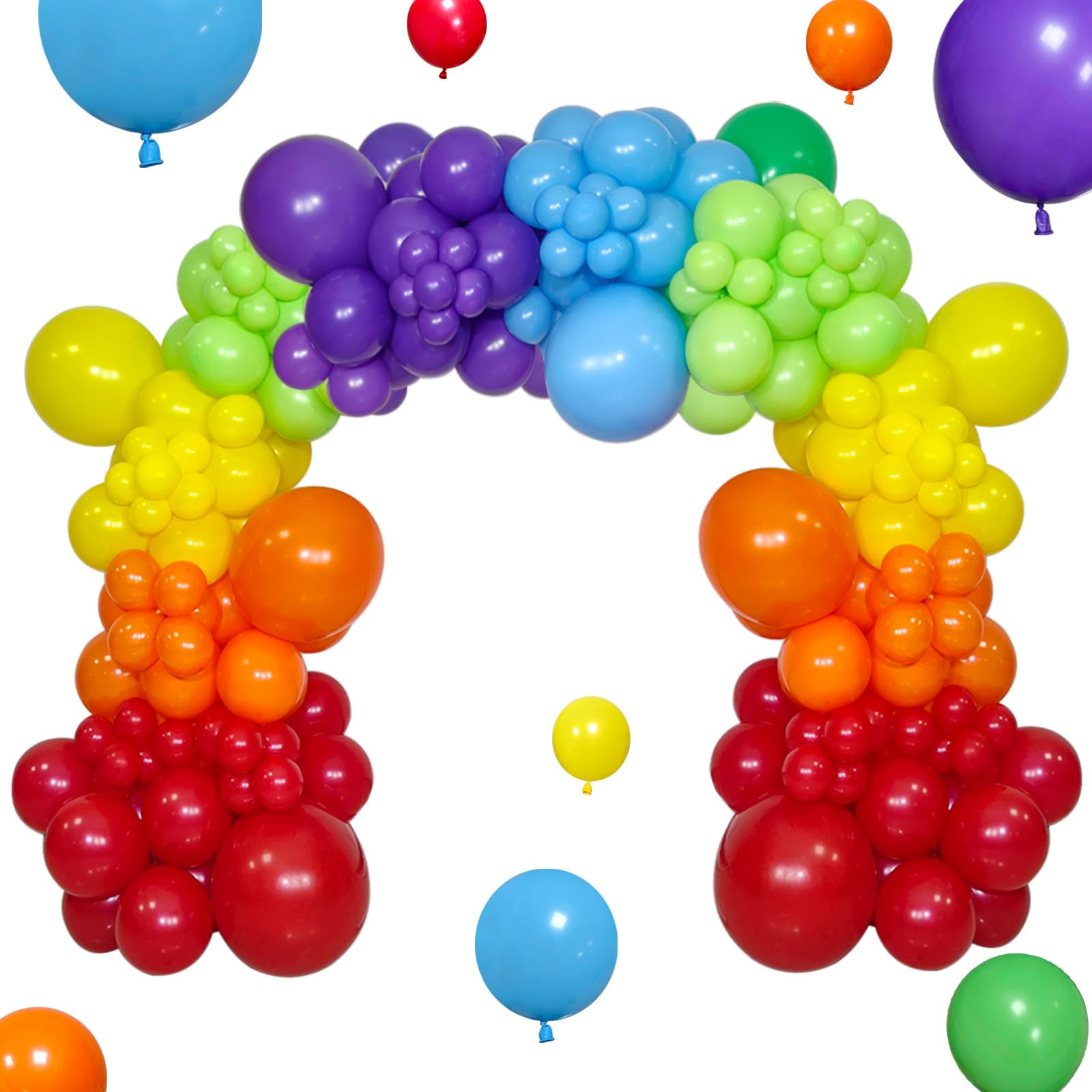 KAWKALSH Rainbow Balloon Arch Kit 111Pcs 18 12 5 Inch Latex Colorful Party Balloons Garland for B... | Amazon (US)