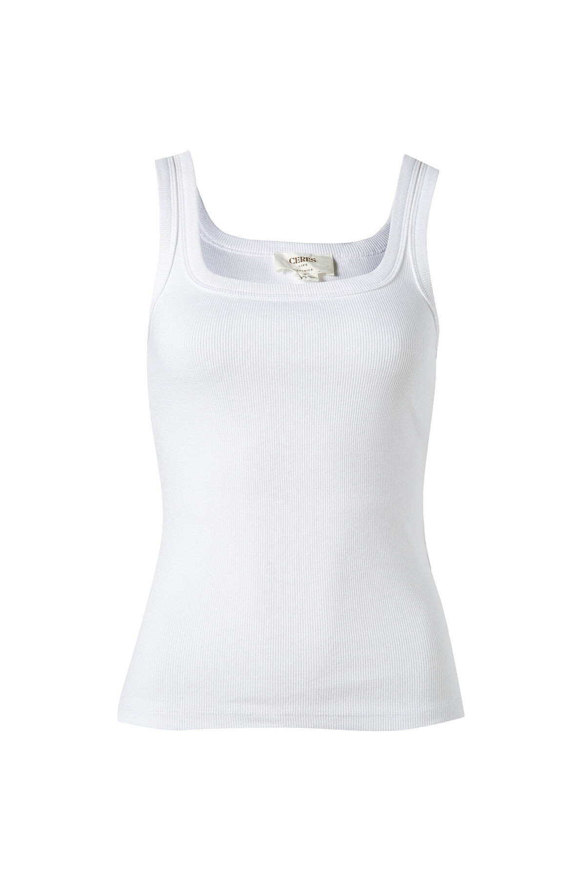 Zaeli Contour Rib Square Neck Tank | Ceres Life