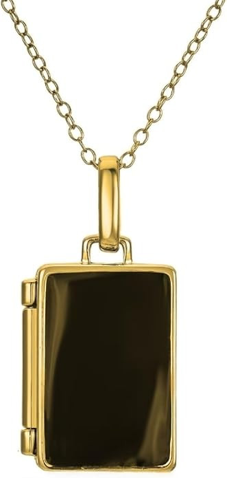 CAITLYNMINIMALIST 18K Gold Sterling Silver Endless Love Dainty Chain Photo Locket Pendant Necklac... | Amazon (US)
