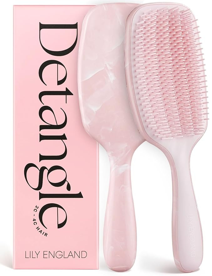 Lily England Curly Hair Brush - Detangling & Styling Tool with Flexible Bristles for Pain-Free We... | Amazon (US)
